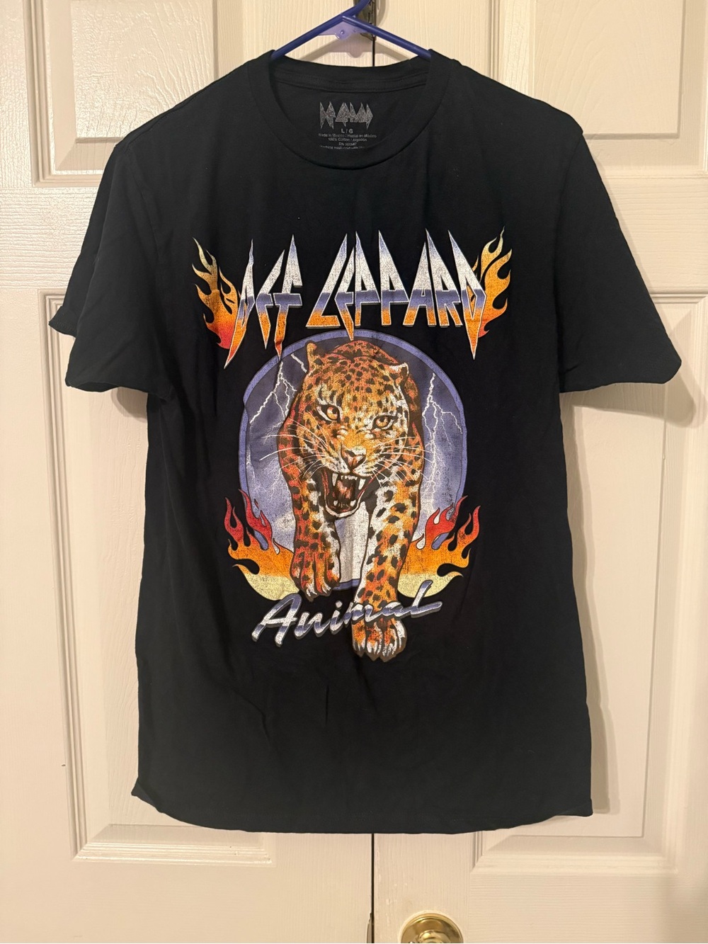 Black 'Animal' Graphic Band T-Shirt - Black